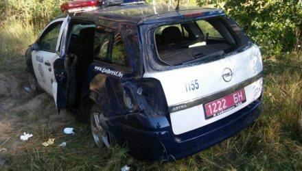 Во время преследования опрокинулся автомобиль ГАИ. Что случилось?