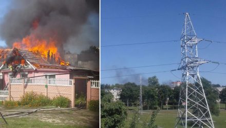 Ремонт закончился пожаром. В Гомеле горел жилой дом – дым был виден со всех концов города (видео)