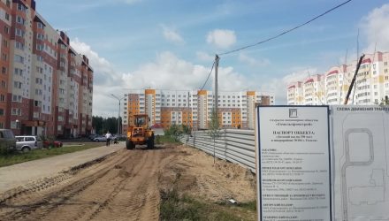 В 104-м микрорайоне Гомеля полным ходом идёт строительство детского сада, который обещают сдать до конца года