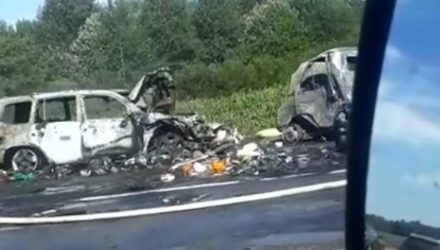 В жутком ДТП под Оршей заживо сгорела женщина (видео)