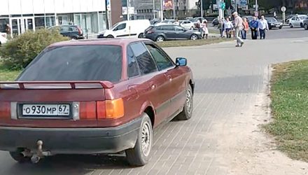 «Тут GTA в центре города!» Погоня со стрельбой за Audi с российскими номерами в Минске попала на видео