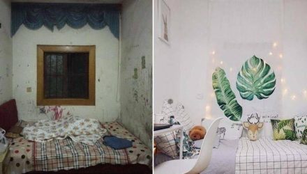 Студентка получила ужасную комнату в общежитии и преобразила её до неузнаваемости