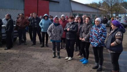 На Гомельщине сельчане протестовали против увольнения директора сельхозпредприятия