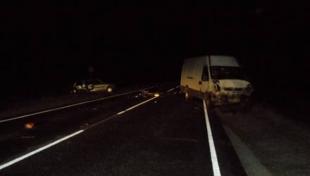В Лельчицком районе девушка на Fiat не вошла в поворот и врезалась в микроавтобус – погибла пассажирка легковушки