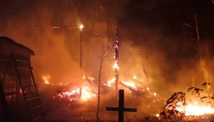Ужасно. Под Гомелем на пожаре погибли мать и сын