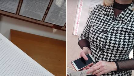 В Гомеле женщина выдернула книгу жалоб и предложений из рук посетителя, который провоцировал скандал видеосъёмкой