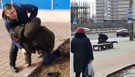 Драка контролёра с безбилетником попала на видео