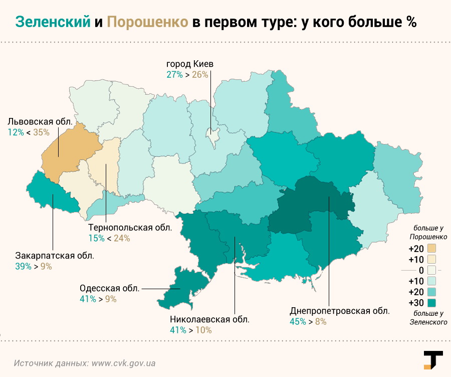 У кого больше? Первый тур выборов президента Украины в статистических фактах