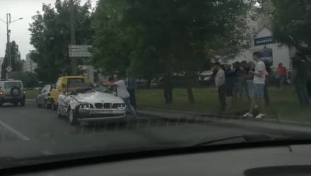 ДТП с гибелью двух белорусов в BMW попало на видео