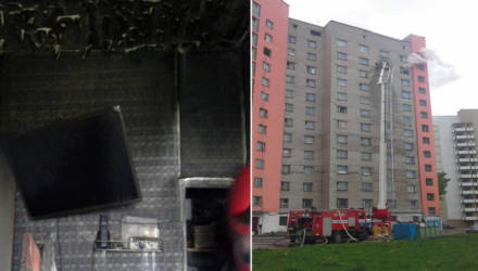 В Гомеле при пожаре в общежитии эвакуированы 35 человек, 5 из них – дети