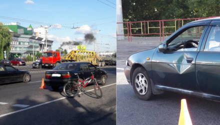 Фотофакт: в Гомеле на переходе сбили ещё одного велосипедиста