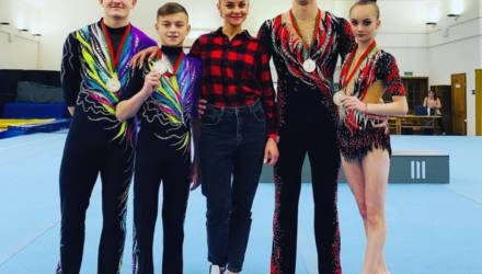 Гомельские акробаты завоевали шесть комплектов наград на республиканских соревнованиях в Витебске