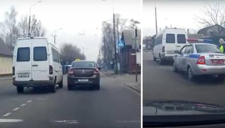 Мгновенная карма: в Гомеле водитель буса был резок и опасен, за что имел разговор с девушкой в форме