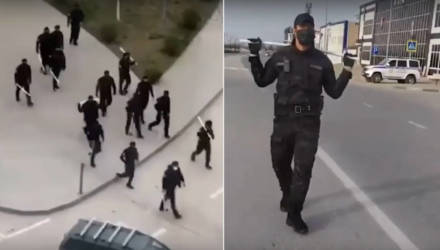 СМИ: в Чечне люди в черном и с трубами в руках избивают нарушителей карантина (видео)