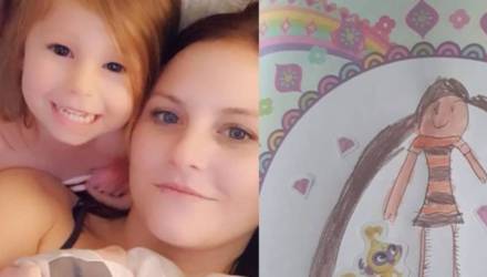 5-летняя дочка нарисовала маму на карантине, показав смешную деталь, о которой умолчал бы взрослый