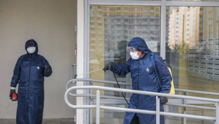 Как в Гомеле дезинфицируют жилые дома