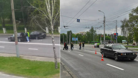 "Все машины стояли, а BMW летело". В Гомеле на Речицком проспекте девушка-водитель сбила парня на пешеходном переходе