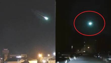 Падение метеорита в Красноярском крае сняли на видео