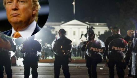 Трамп спрятался в бункере из-за протестов у Белого дома