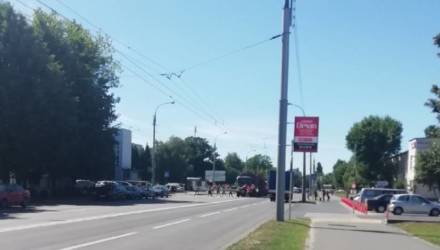 В Гомеле кто-то подбил детей выйти на пешеходный переход и размахивать бчб-флагами. Гомельчане грозятся "открутить башку" организатору
