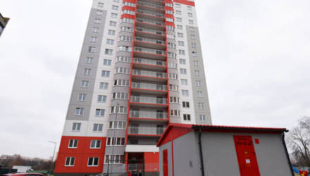 Смотрите, как устроен первый в Гомеле высотный электродом
