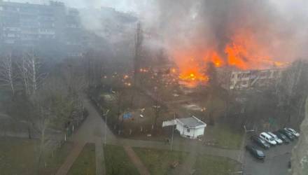 Под Киевом вертолёт упал на территорию детского садика. Погибло руководство украинского МВД