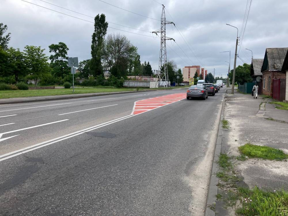 В Гомеле тестируют новую разметку с повышенной видимостью