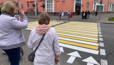 Эксперимент: в Гомеле появилась двойная "зебра". ГАИ ждёт отклика от горожан