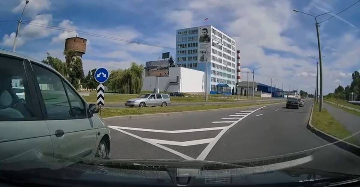 Нарушение правил на кольце в Гомеле