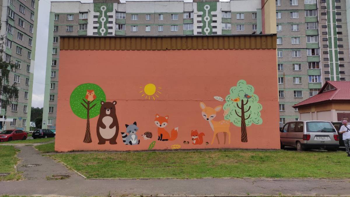 стена медведи солнечный