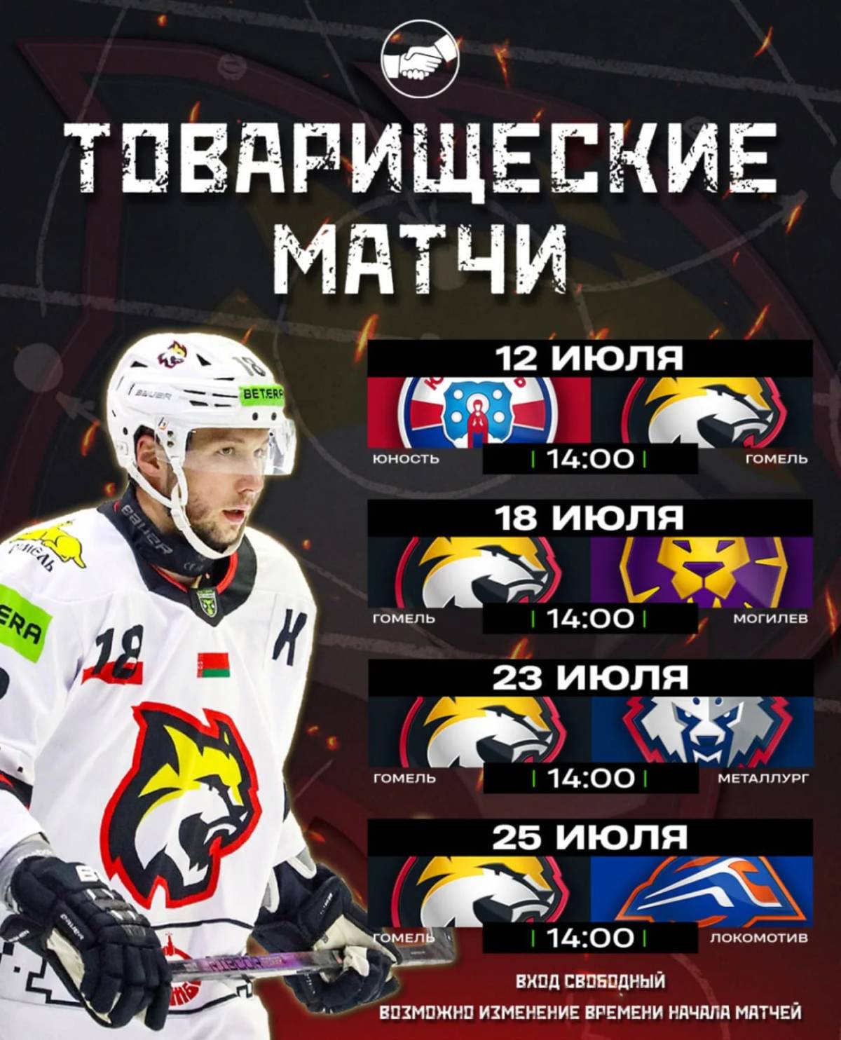товарищеские матчи Гомель