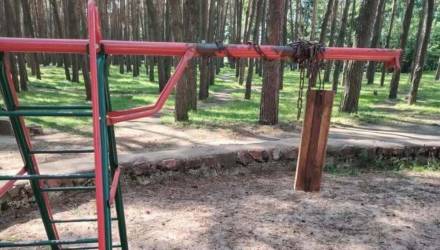 детская площадка в парке Фестивальный Гомель Советский район