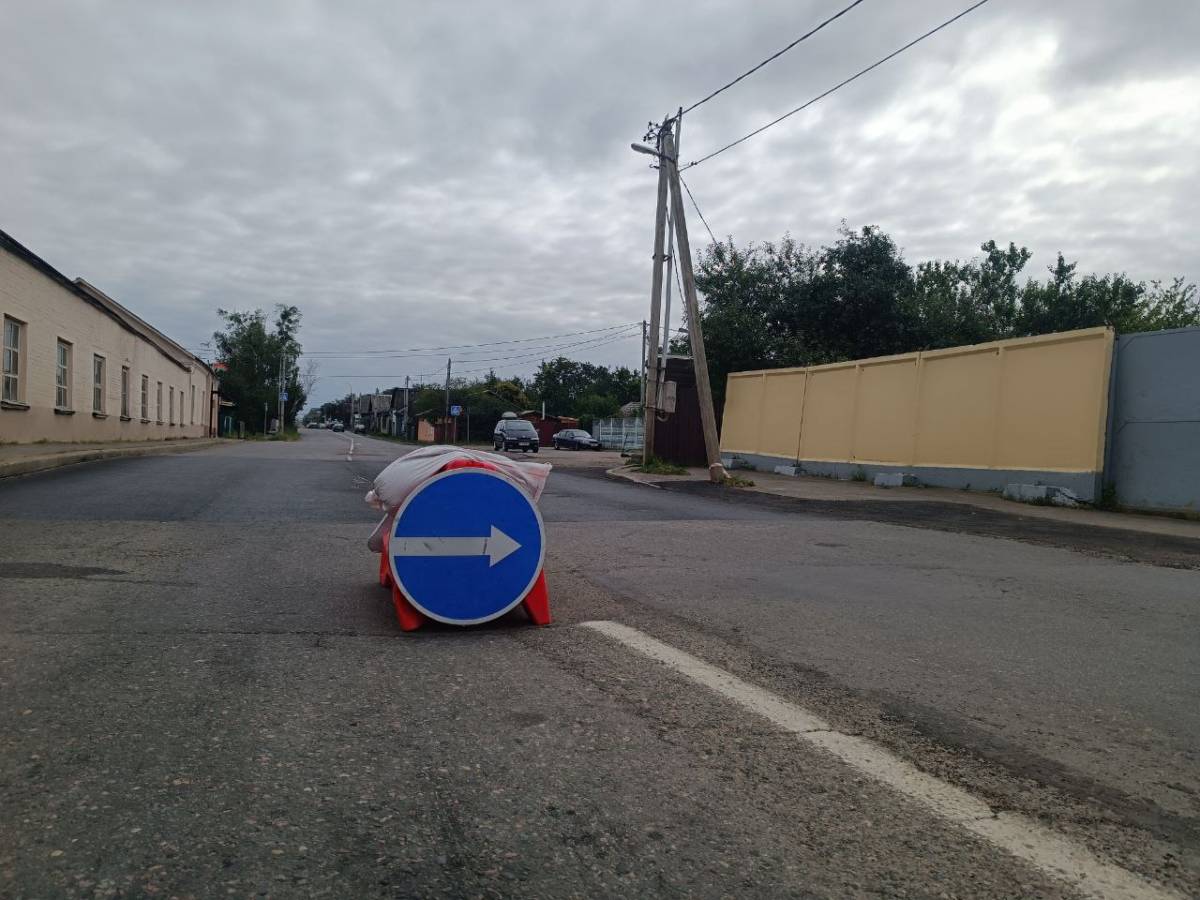 Новый провал на улице Полесской в Гомеле