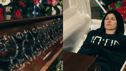Гомельчанам предлагали полежать в гробу, но услугу отменили до первого заказа