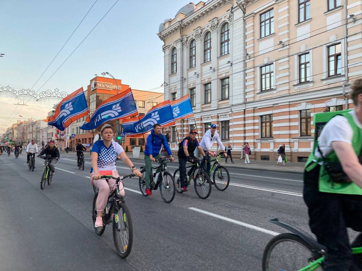 Велопробег в центре Гомеля