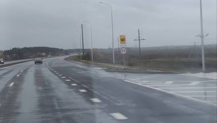 Изменение ограничения скорости на дороге Гомель-Хутор P150