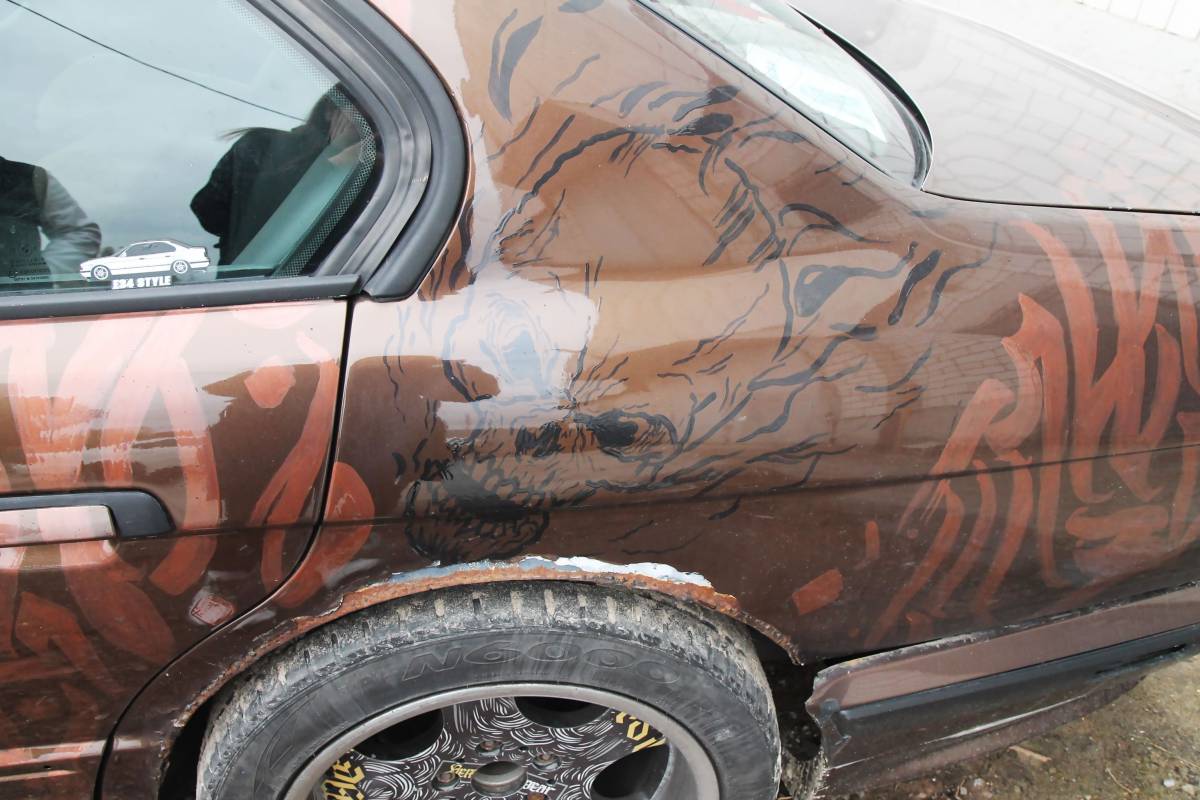 BMW E34, легенда гомельского дрифта аэрография