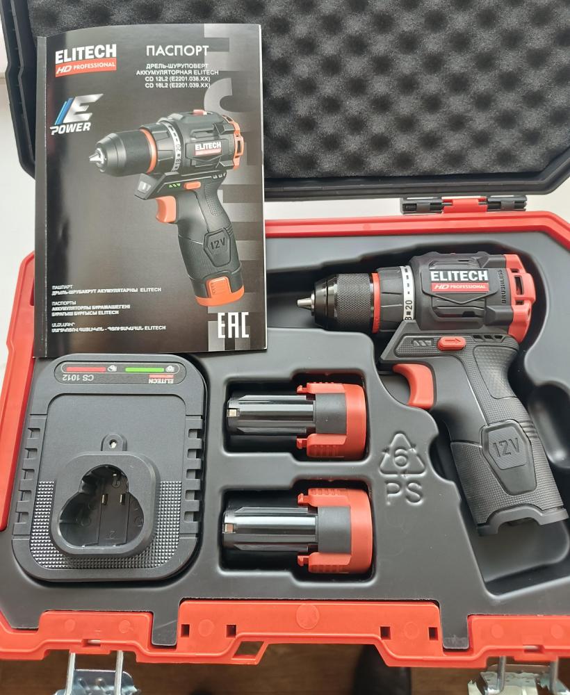 Аккумуляторная дрель-шуруповерт ELITECH CD 12L2