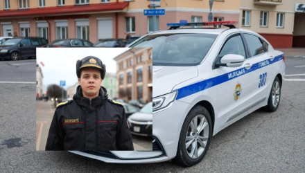 Сотрудник милиции помог потушить горевший автомобиль в Гомельском районе