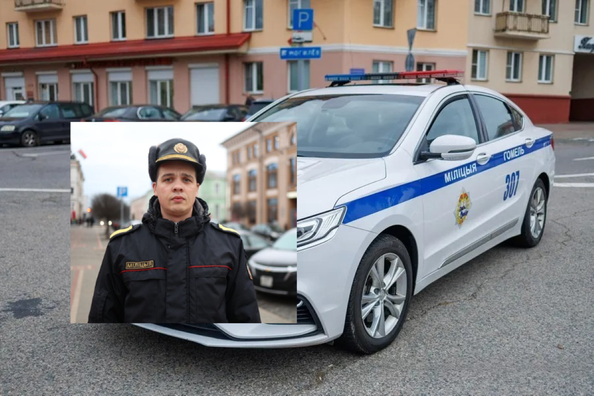 Сотрудник милиции помог потушить горевший автомобиль в Гомельском районе