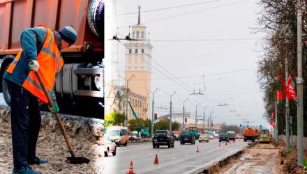 Ремонт улицы Совесткой в Гомеле, транспорт Гомеля, новинки Гомеля