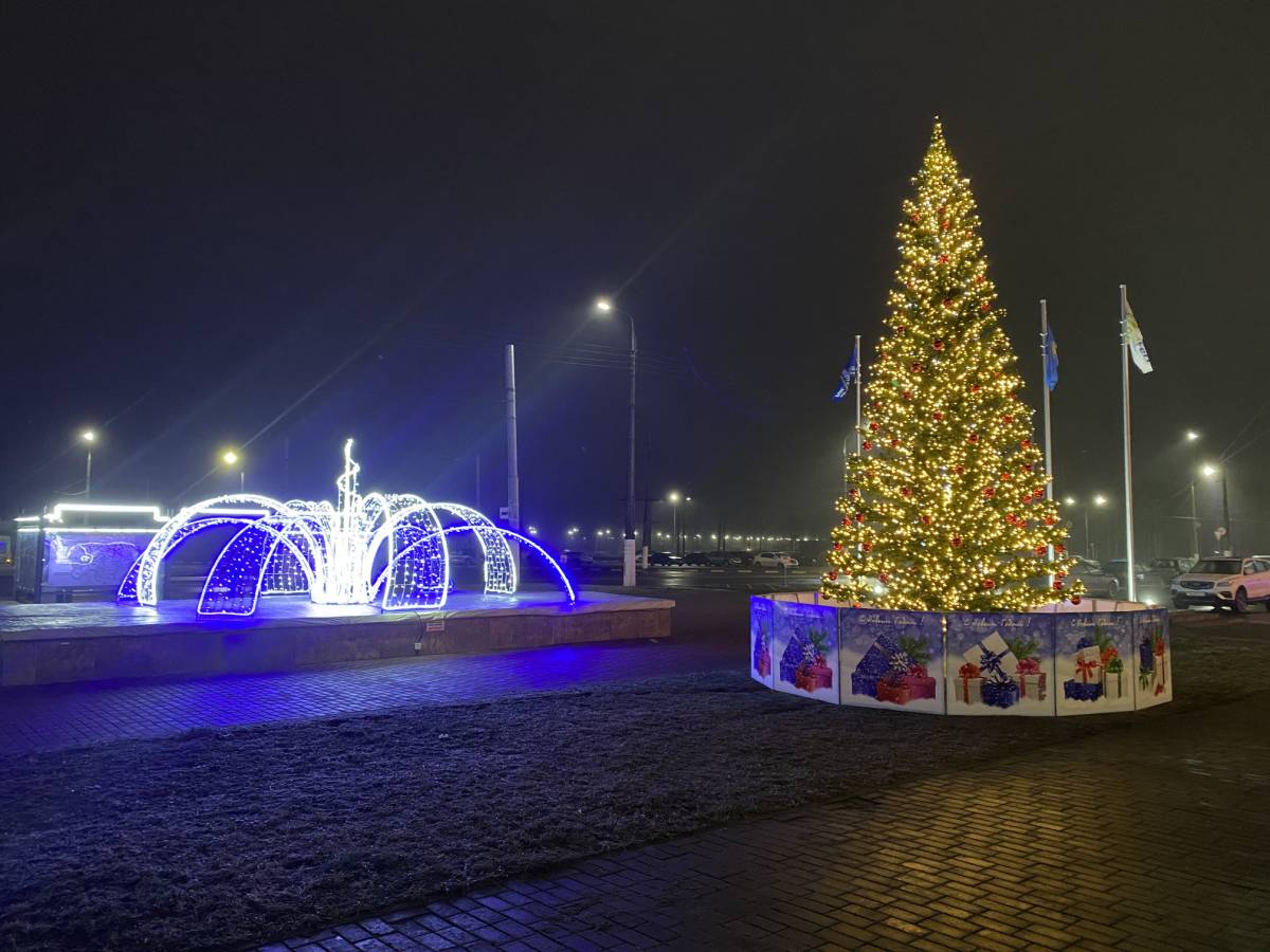 новогодняя атмосфера химзавода в Гомеле