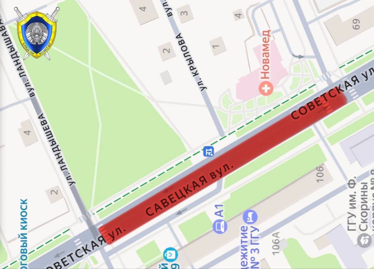 В Гомеле временно ограничат движение по ул. Советской