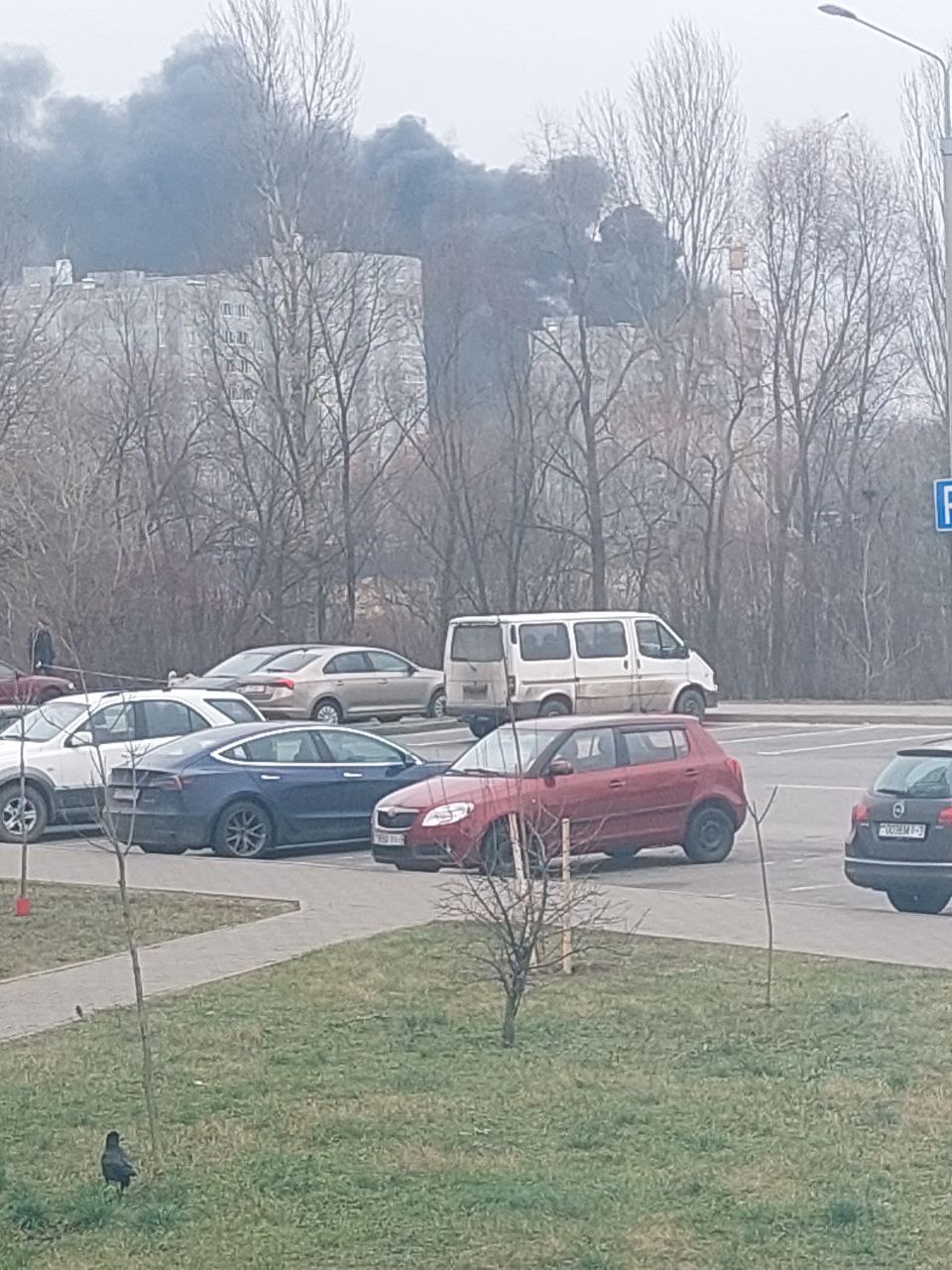 фото задымления в Гомеле