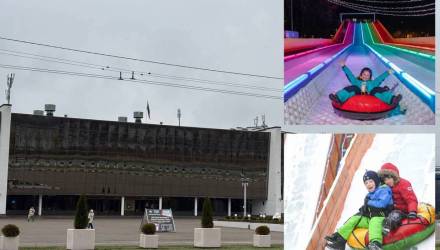 Тюбинговая горка появится у Ледового дворца в Гомеле