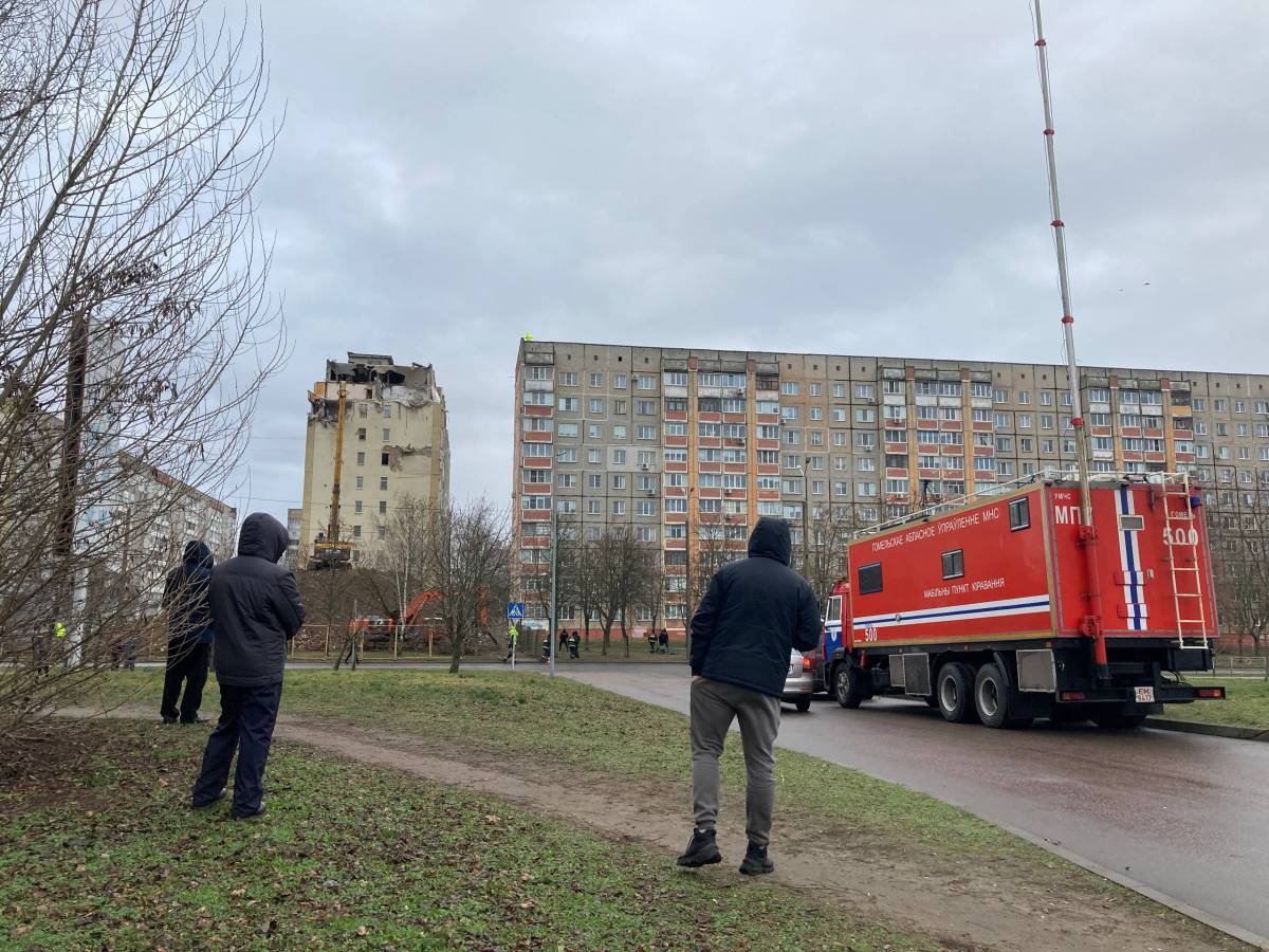 Демонтаж дома на Косарева в Гомеле: последствия взрыва газа