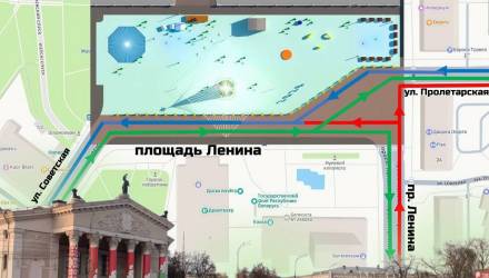 В Гомеле меняется схема движения на площади Ленина