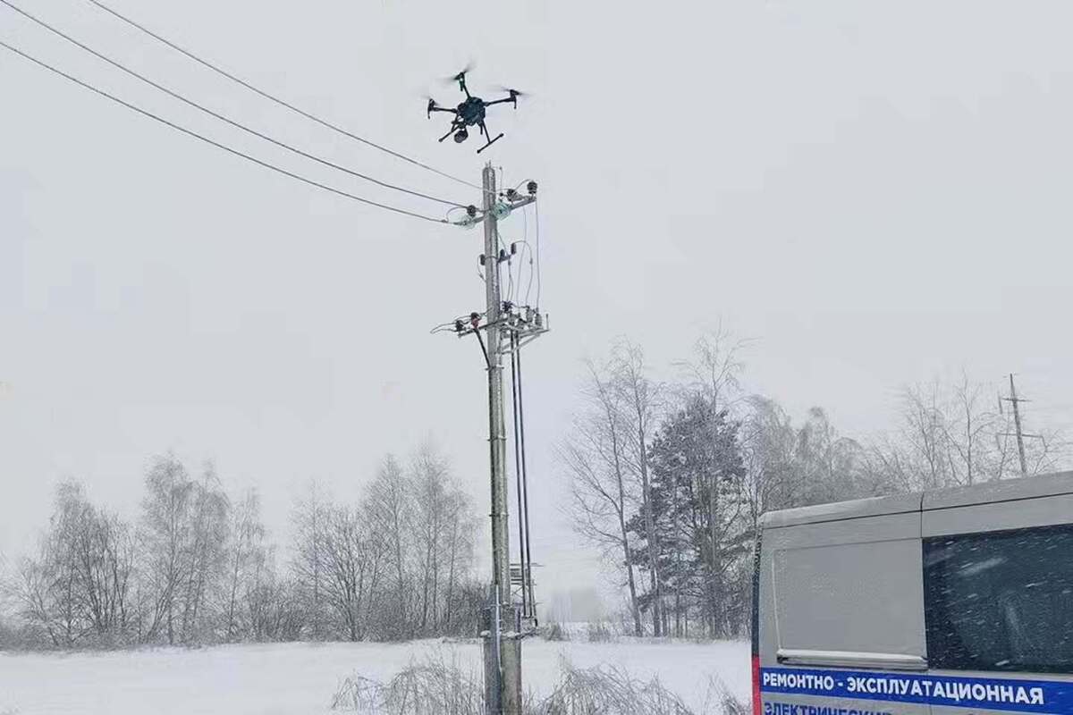 энергетики использовали квадрокоптер
