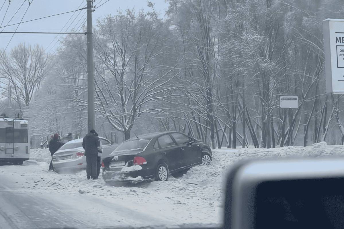Снег, сугробы и номера: автоказусы зимнего Гомеля