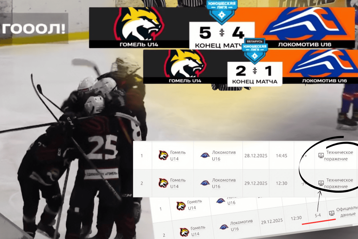 ХК «Гомель» U14 обыграл старших — и за это получил техпоражение